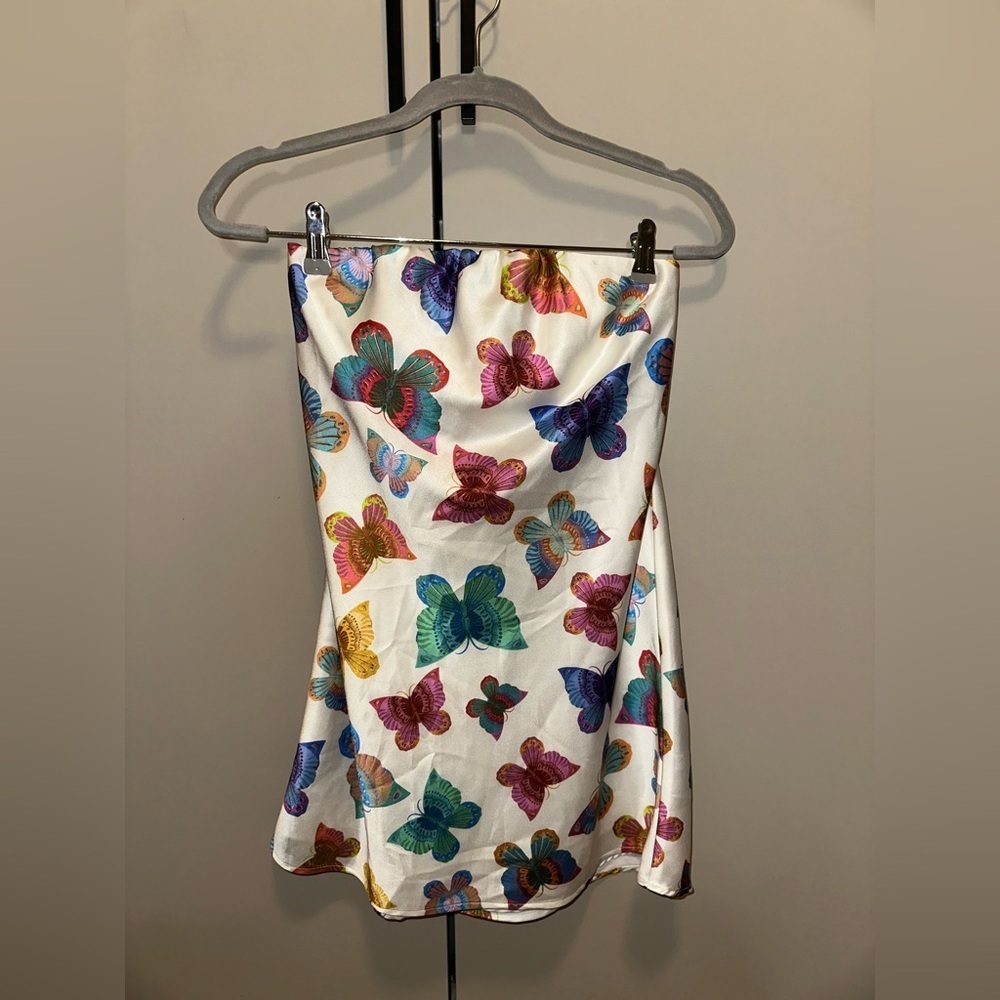Show Me Your MuMu Revolve Multicolor Strapless Dress Size Small - Picture 8 of 11